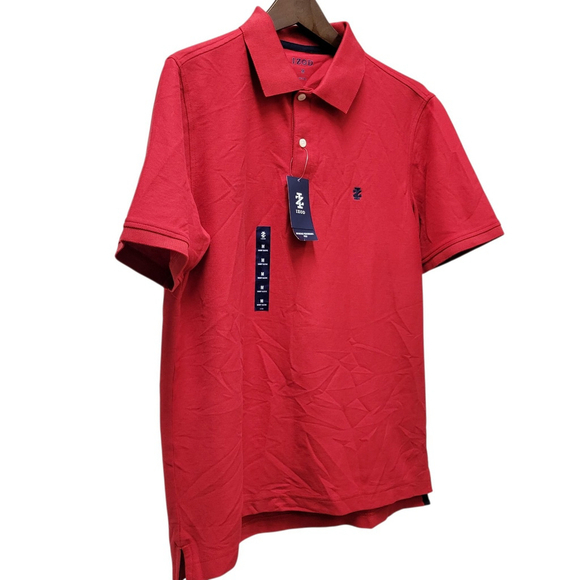 IZOD Men's Classic Advantage Performance Polo Red Shirt Size Medium NWT $50 - Picture 3 of 7